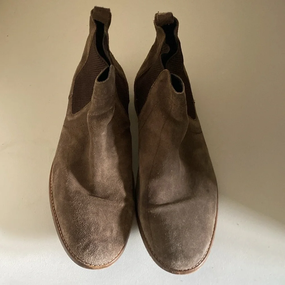 BEN SHERMAN SUEDE slip on MENS BOOTS brown size 11